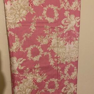 Pink Floral and Cherub Fabric